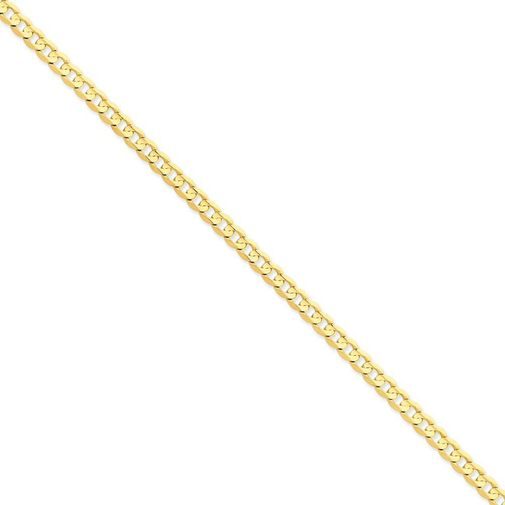 14k Yellow Gold 5.25mm Open Concave Curb Chain