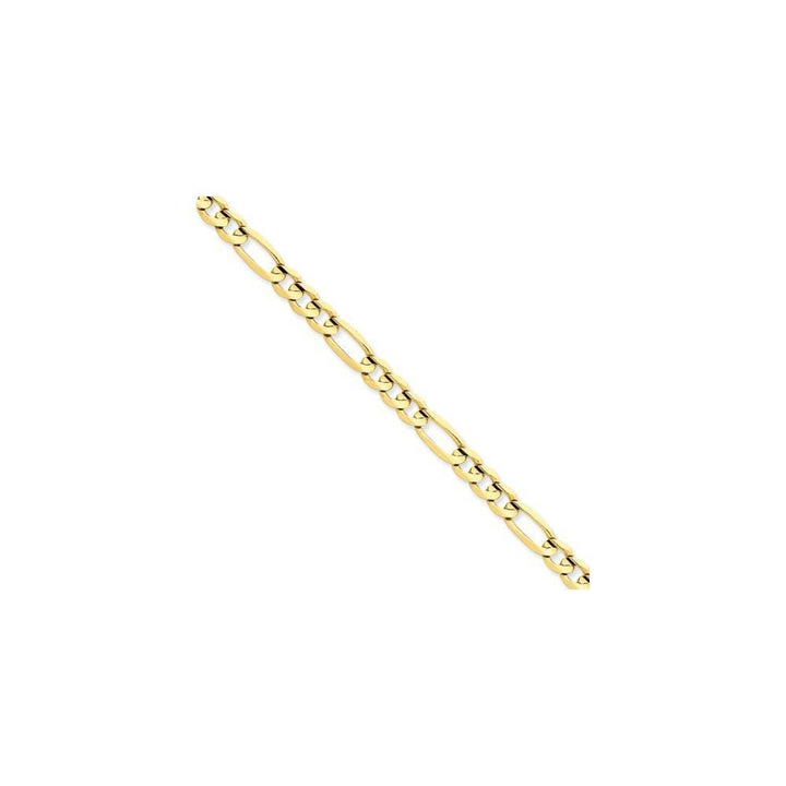 14k Yellow Gold 6.00m Concave Open Figaro Chain