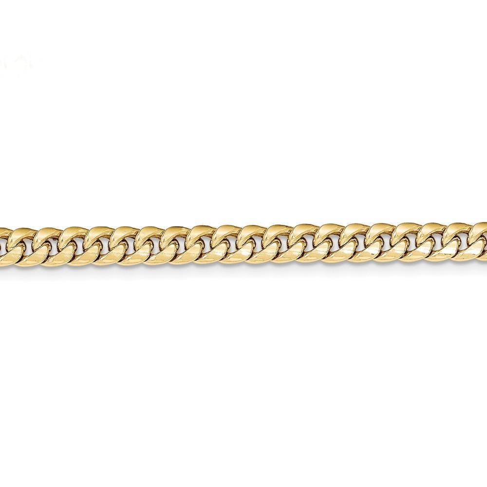 14k Yellow Gold 6.00mm Hollow Cuban Link Chain