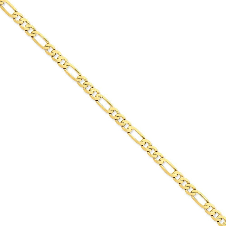 14k Yellow Gold 6.25-mm Flat Solid Figaro Chain