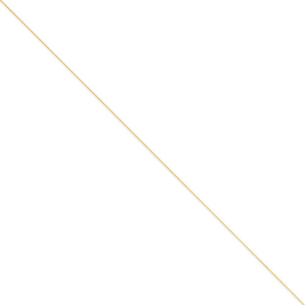 14k Yellow Gold .60mm Solid Polish Cable Chain