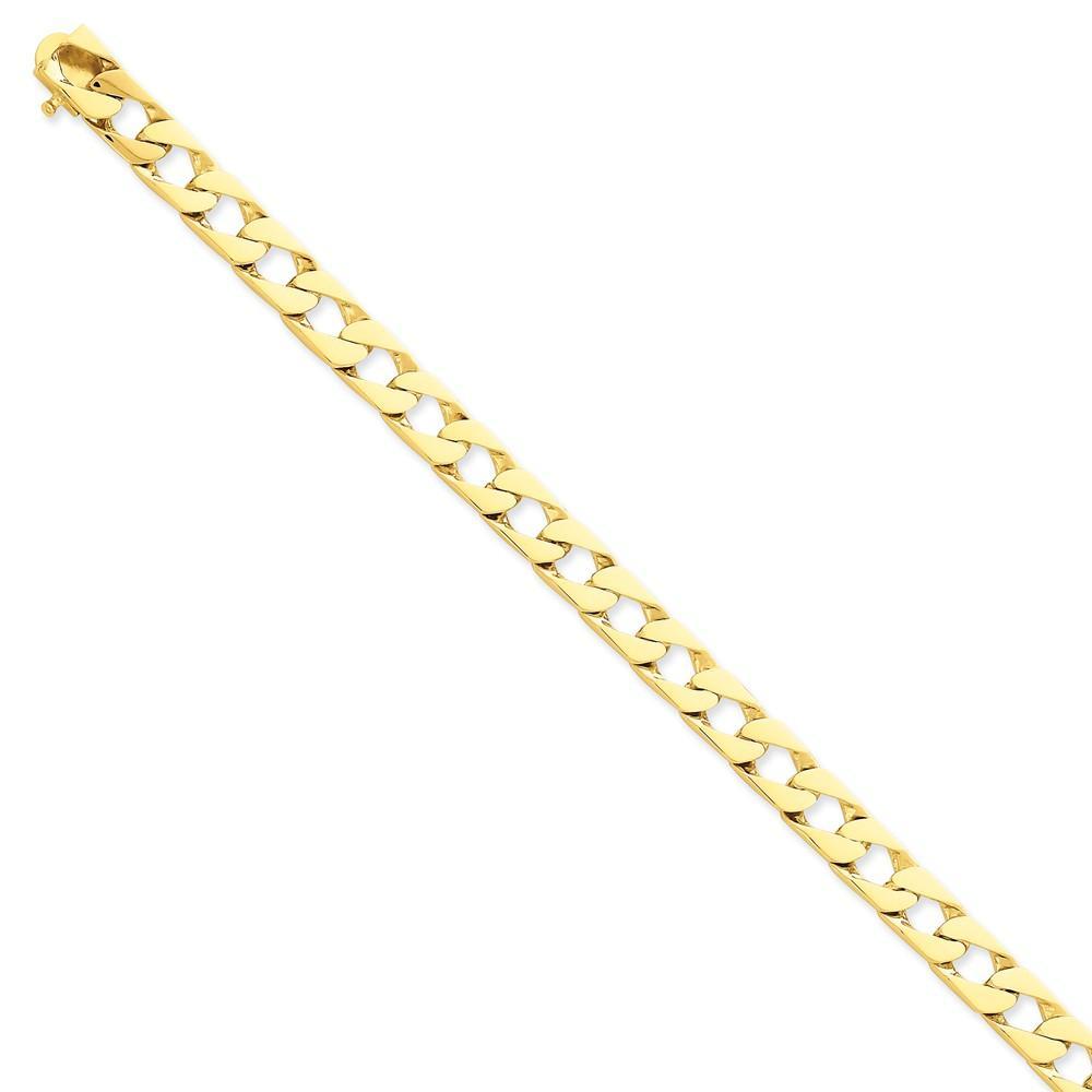14k Yellow Gold 8.00-mm Fancy Curb Link Chain