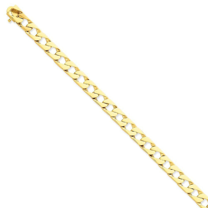 14k Yellow Gold 8.00-mm Fancy Curb Link Chain