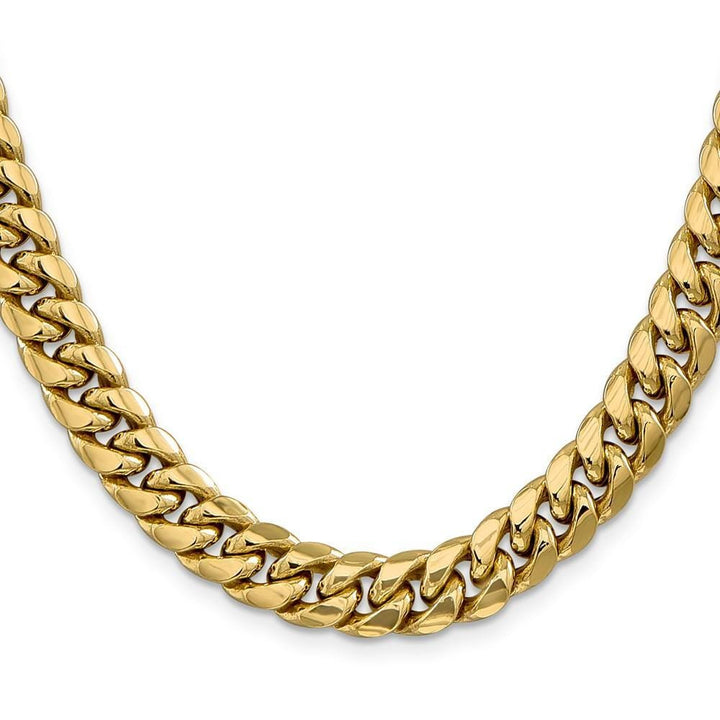 14k Yellow Gold 9.30mm Hollow Cuban Link Chain