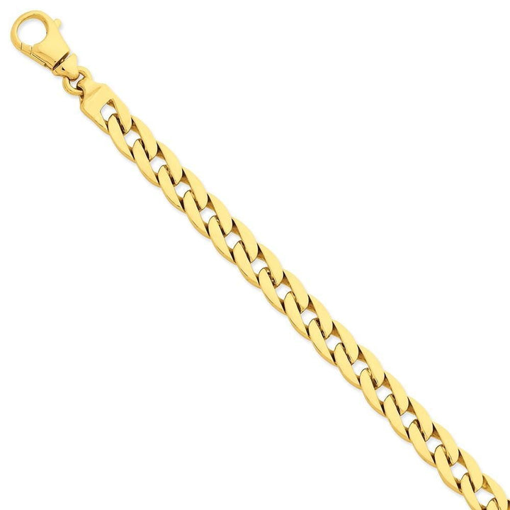 14k Yellow Gold 9.40mm Fancy Curb Link Chain