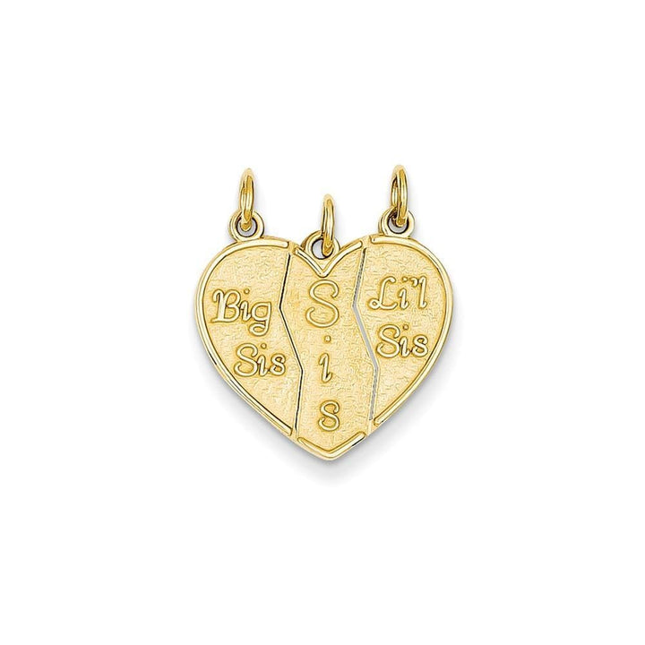 14k Yellow Gold Big Sis and Lil Sis Charm