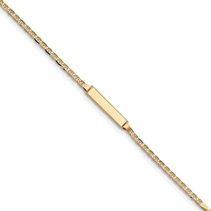 14K Yellow Gold Childrens Anchor ID Bracelet