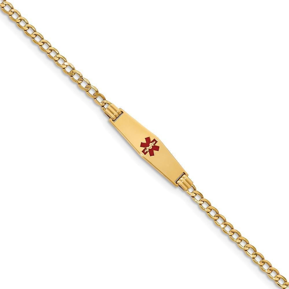 14K Yellow Gold Cuban Link Medical ID Bracelet