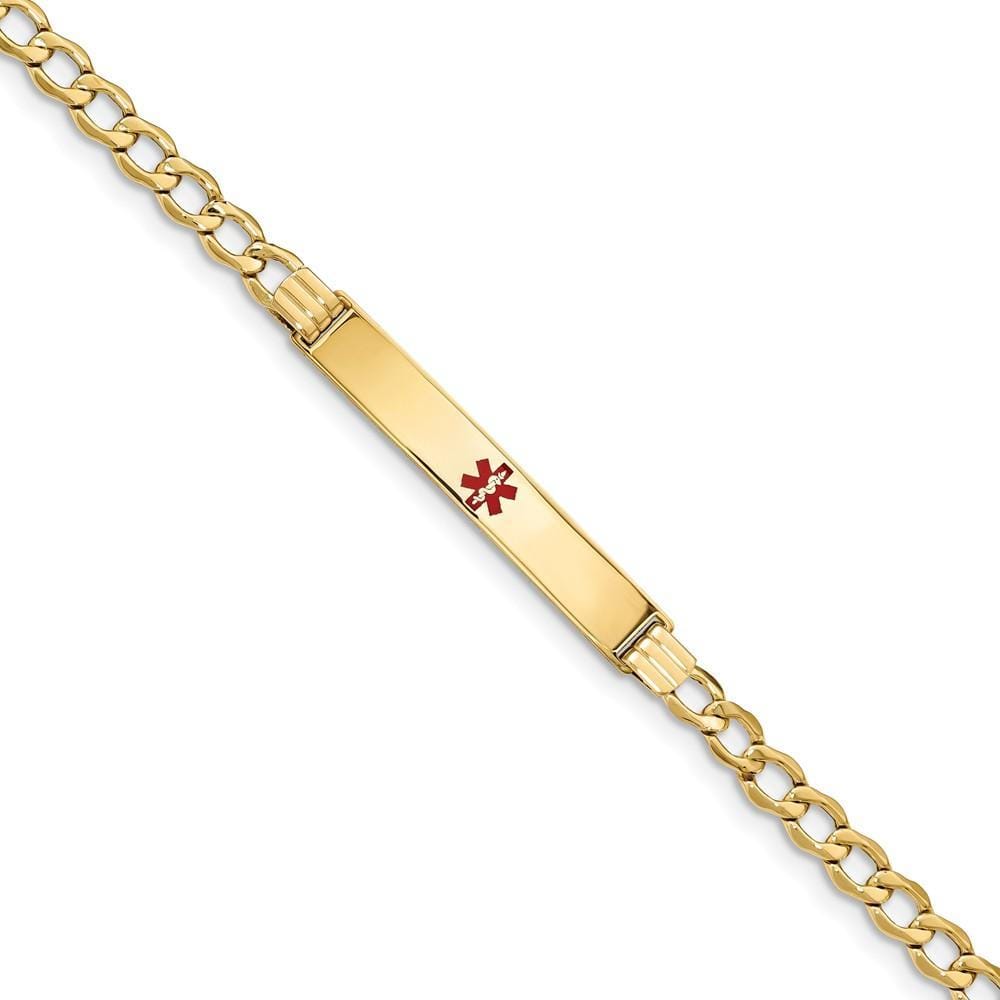 14K Yellow Gold Cuban Link Medical ID Bracelet