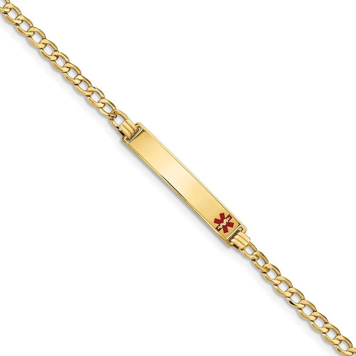 14K Yellow Gold Cuban Link Medical ID Bracelet