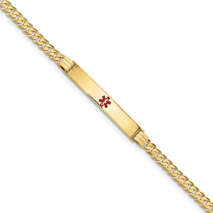 14K Yellow Gold Curb Link Medical ID Bracelet