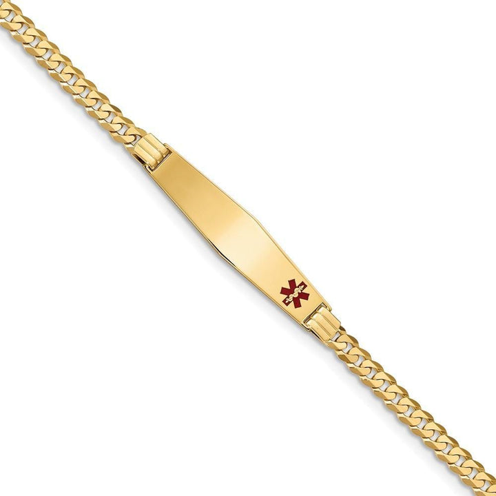 14K Yellow Gold Curb Link Medical ID Bracelet