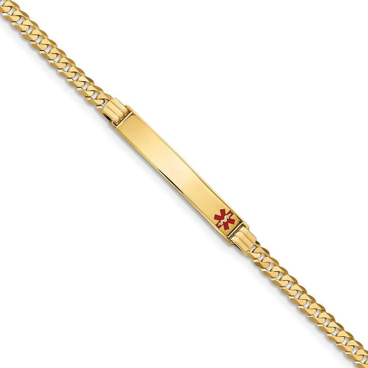 14K Yellow Gold Curb Link Medical ID Bracelet