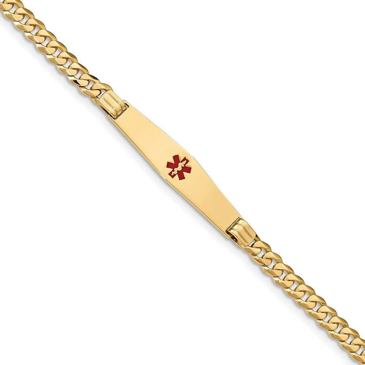 14K Yellow Gold Curb Link Medical ID Bracelet