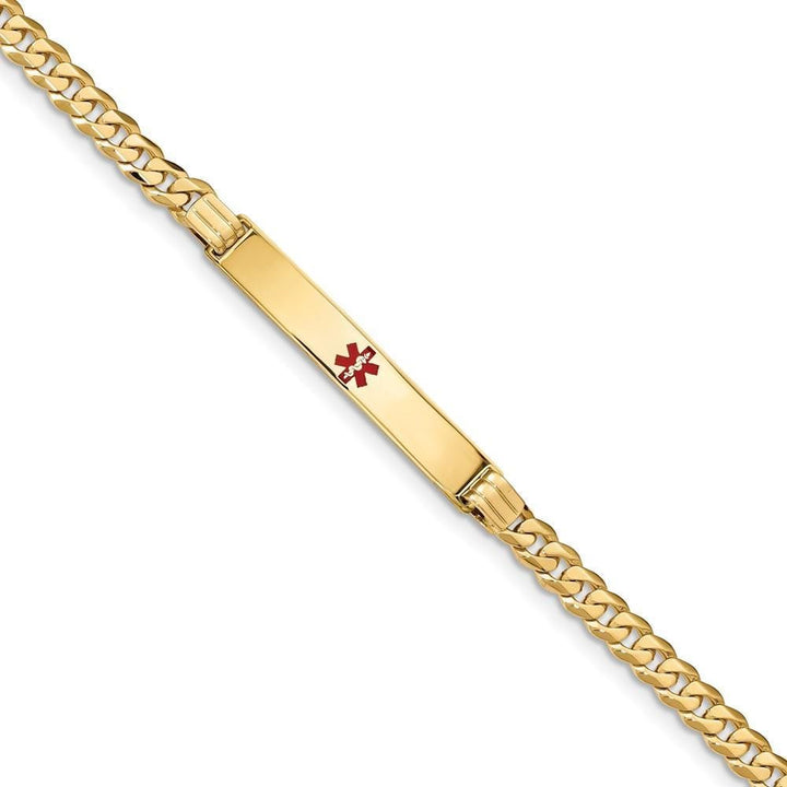 14K Yellow Gold Curb Link Medical ID Bracelet