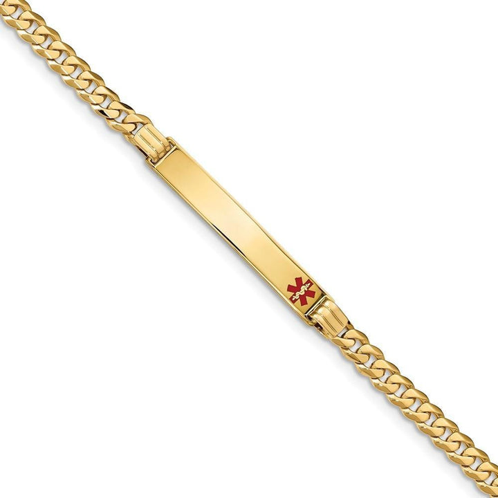 14K Yellow Gold Curb Link Medical ID Bracelet