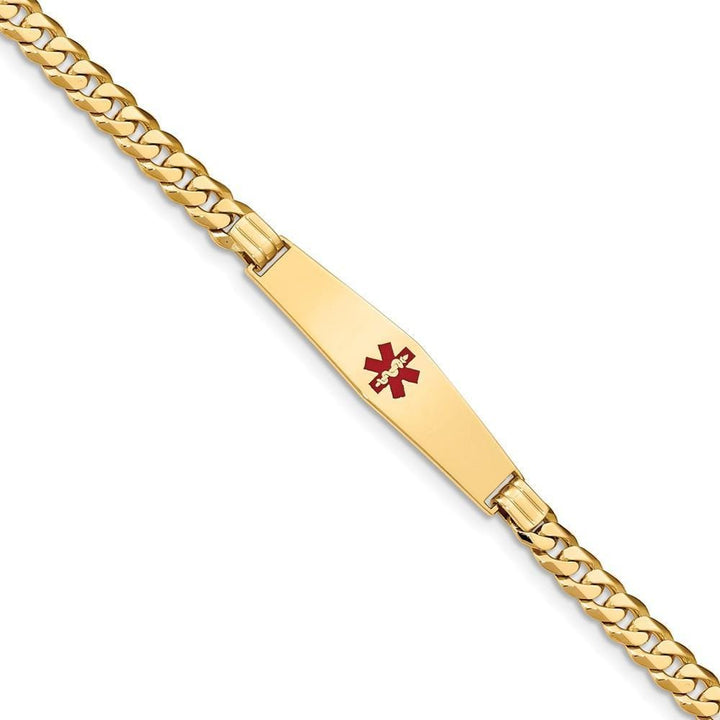 14K Yellow Gold Curb Link Medical ID Bracelet