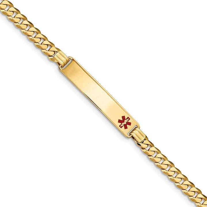 14K Yellow Gold Curb Link Medical ID Bracelet