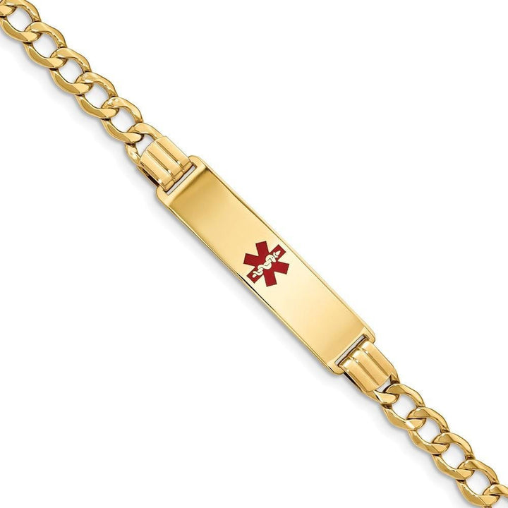 14K Yellow Gold Curb Link Medical ID Bracelet