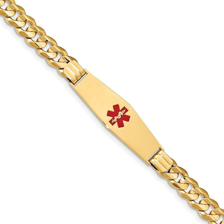 14K Yellow Gold Curb Link Medical ID Bracelet