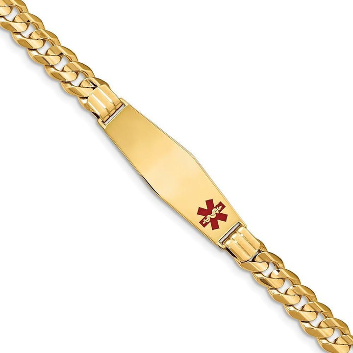 14K Yellow Gold Curb Link Medical ID Bracelet