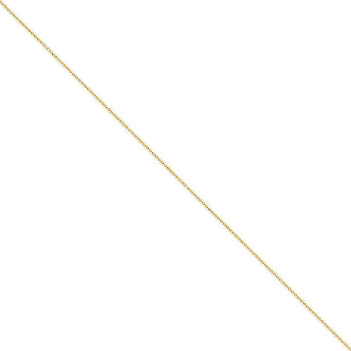 14k Yellow Gold Diamond Cut 1.20mm Bead Chain