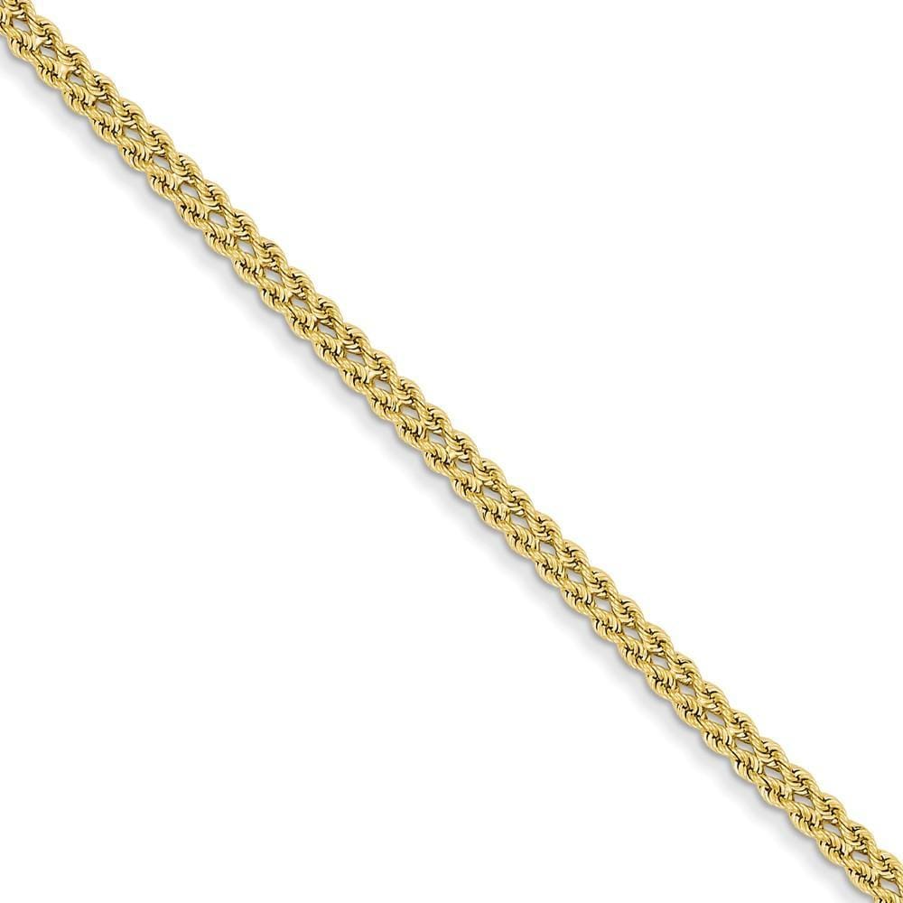 14k Yellow Gold Double Strand Rope Bracelet