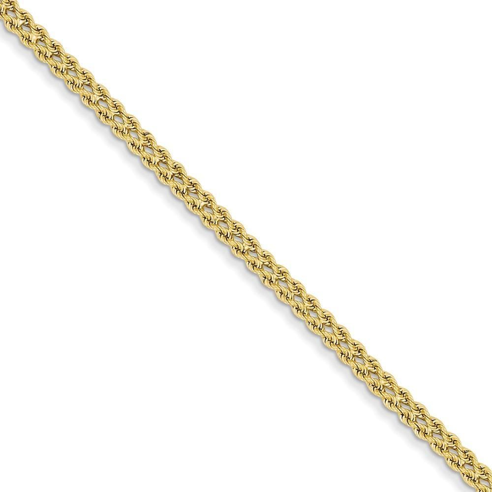 14k Yellow Gold Double Strand Rope Bracelet