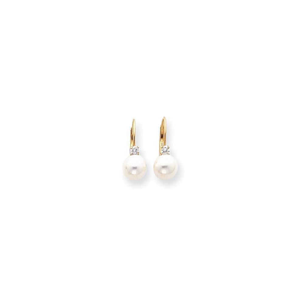 14k Yellow Gold Freshwater Pearl Earring
