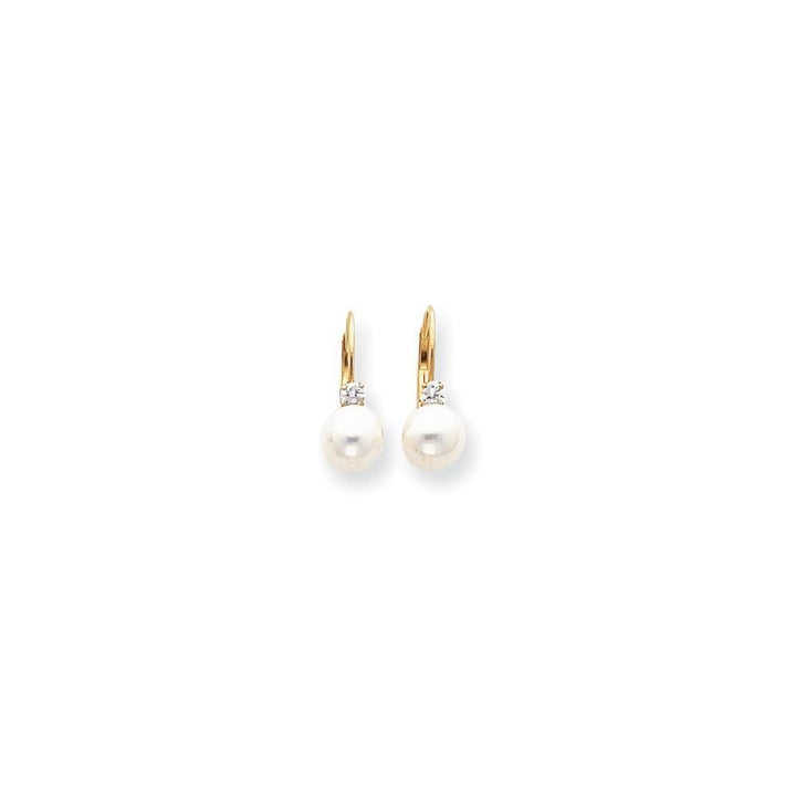 14k Yellow Gold Freshwater Pearl Earring