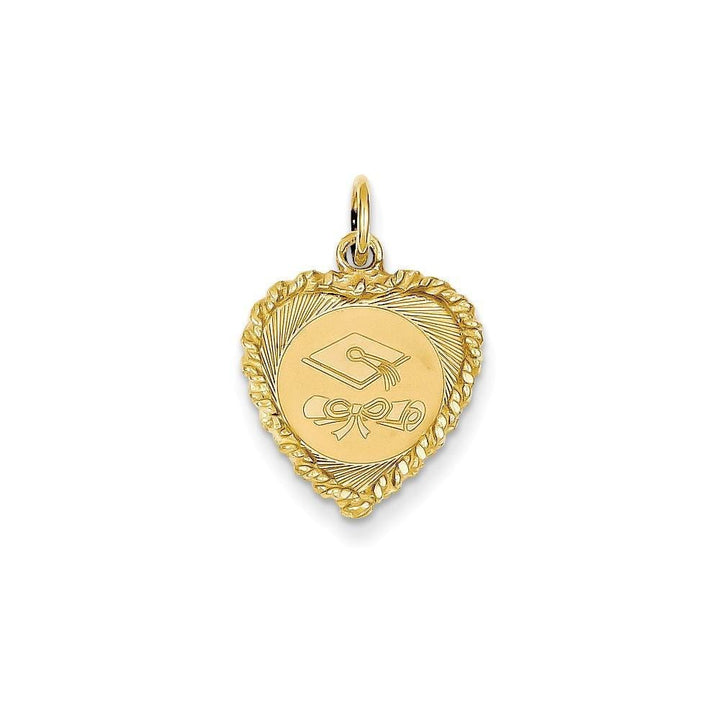 14k Yellow Gold Graduation Cap Charm