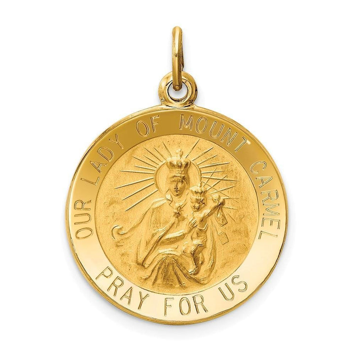 14k Yellow Gold Our Lady of Mt. Carmel Medal