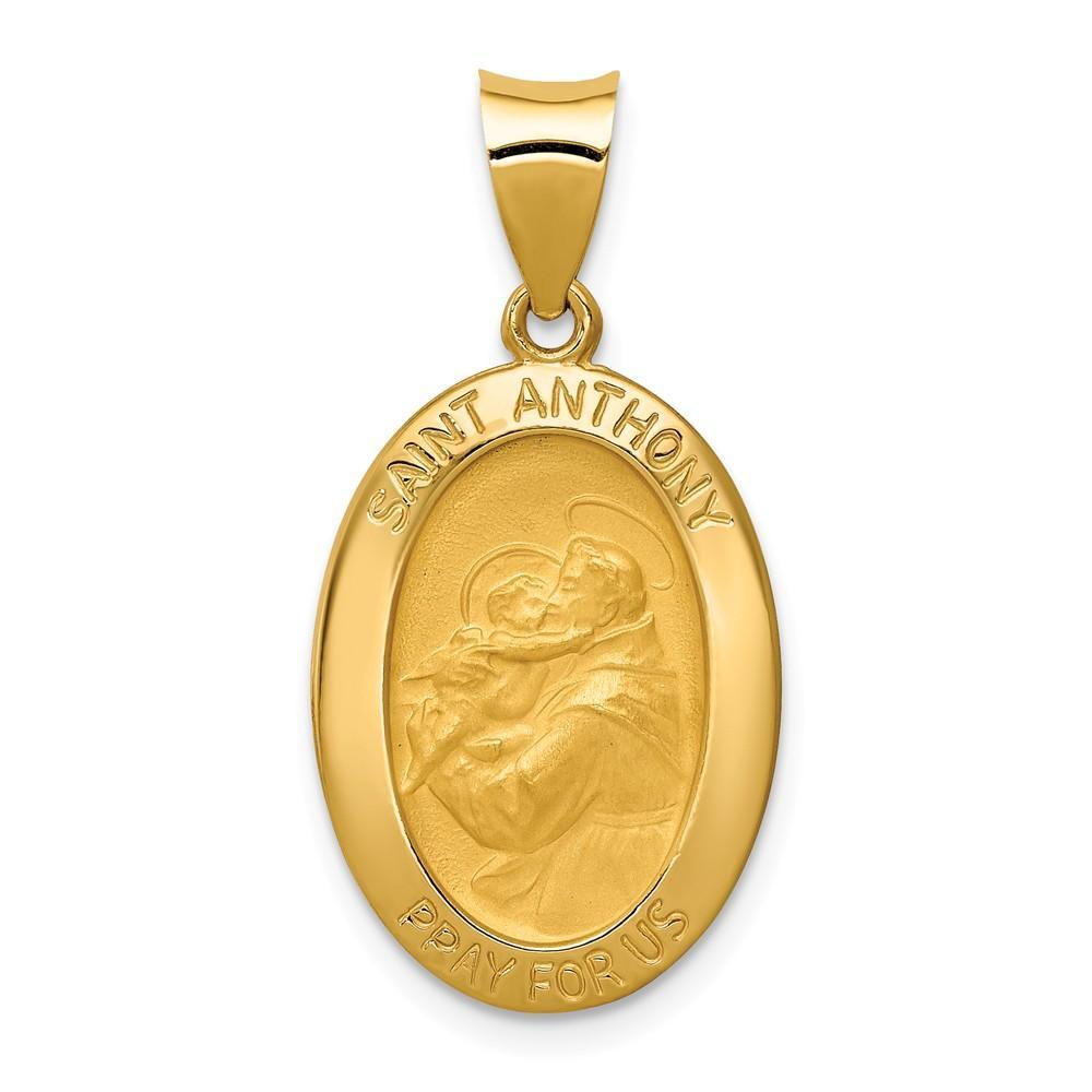 14k Yellow Gold Saint Anthony Medal Pendant