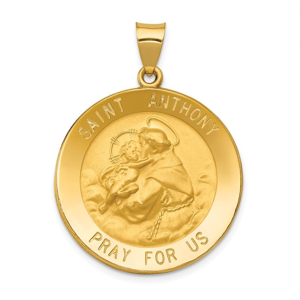 14k Yellow Gold Saint Anthony Medal Pendant