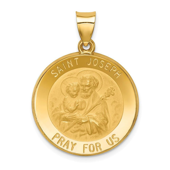 14k Yellow Gold Saint Joseph Medal Pendant