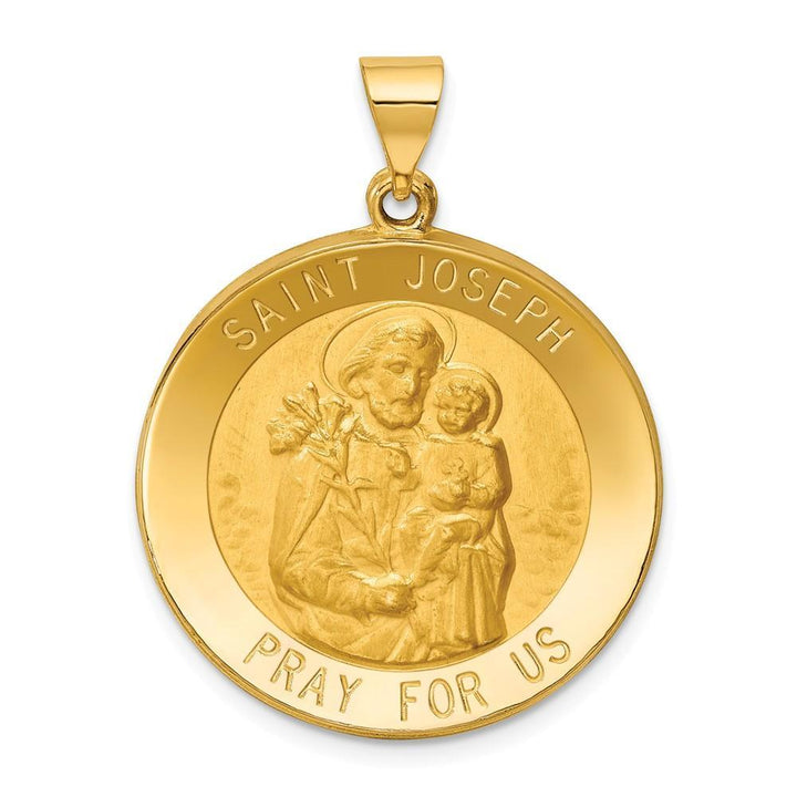 14k Yellow Gold Saint Joseph Medal Pendant