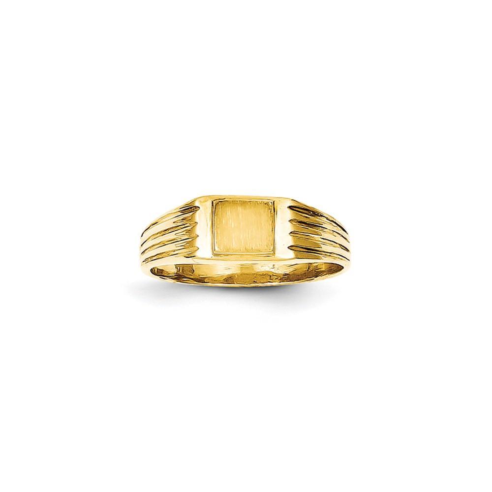 14k Yellow Gold Signet Children's Ring