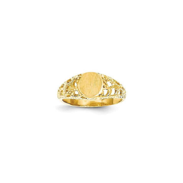 14k Yellow Gold Signet Children's Ring