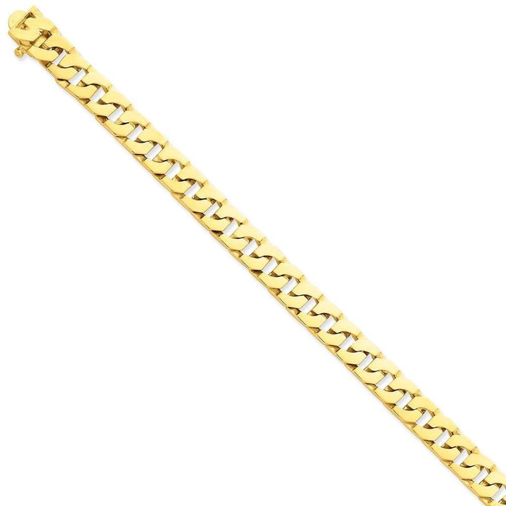 14k Yellow Gold Solid 10.00mm Fancy Link Chain