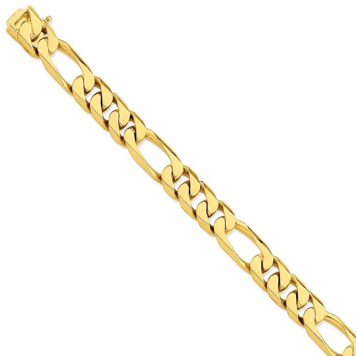 14k Yellow Gold Solid 13.00m Figaro Link Chain