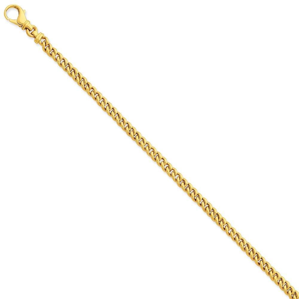 14k Yellow Gold Solid 4.50mm Fancy Link Chain