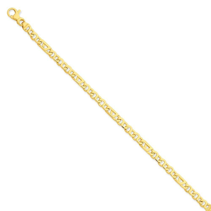 14k Yellow Gold Solid 4.50mm Fancy Link Chain