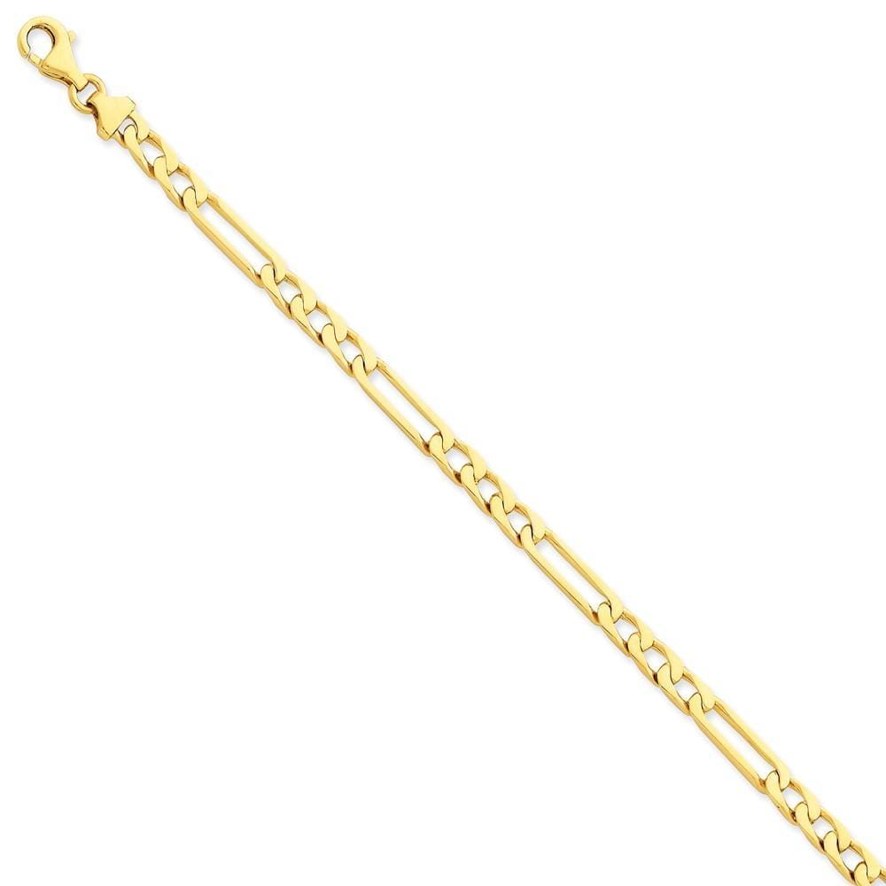 14k Yellow Gold Solid 5.00mm Figaro Link Chain