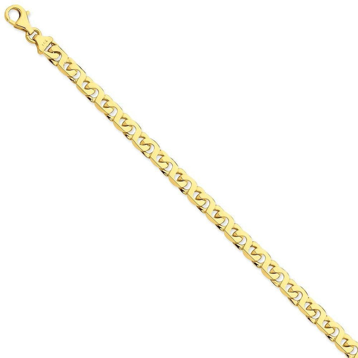 14k Yellow Gold Solid 6.00mm Fancy Link Chain