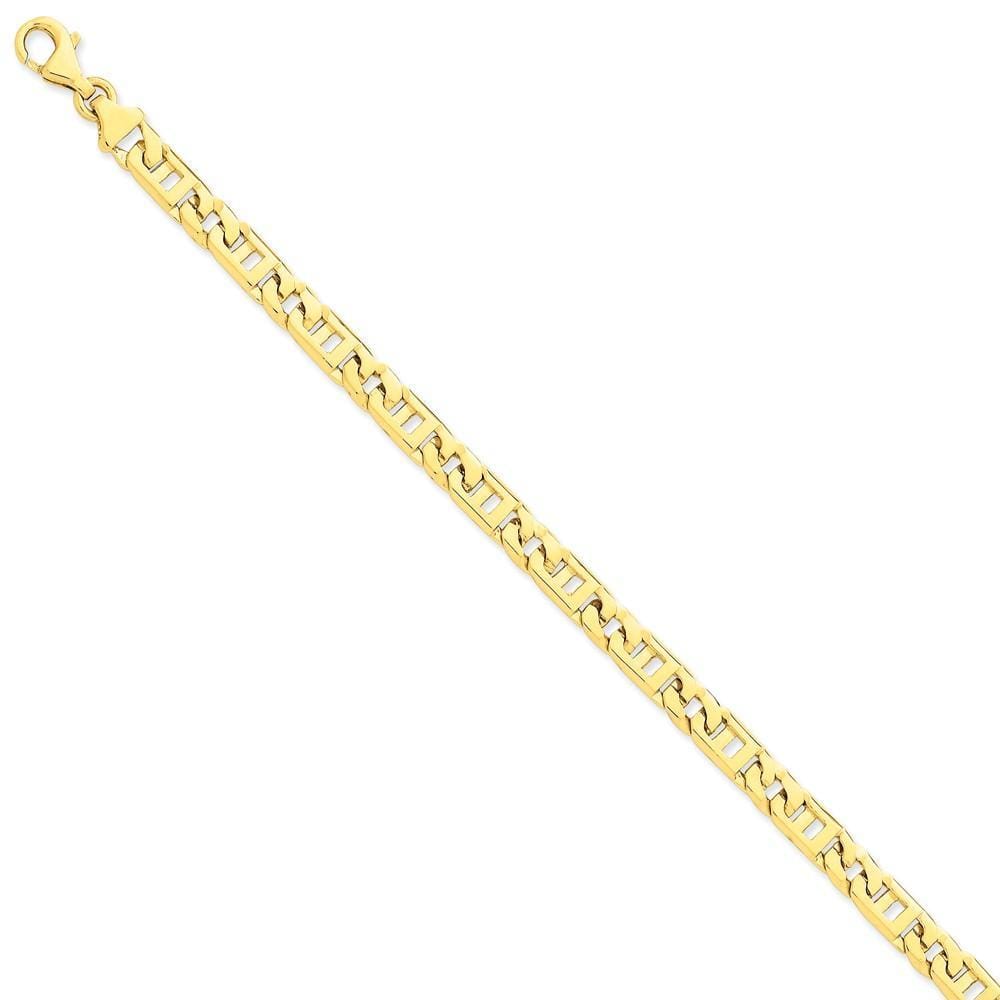 14k Yellow Gold Solid 6.00mm Fancy Link Chain