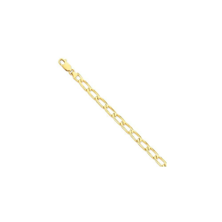 14k Yellow Gold Solid 6.50mm Open Link Chain