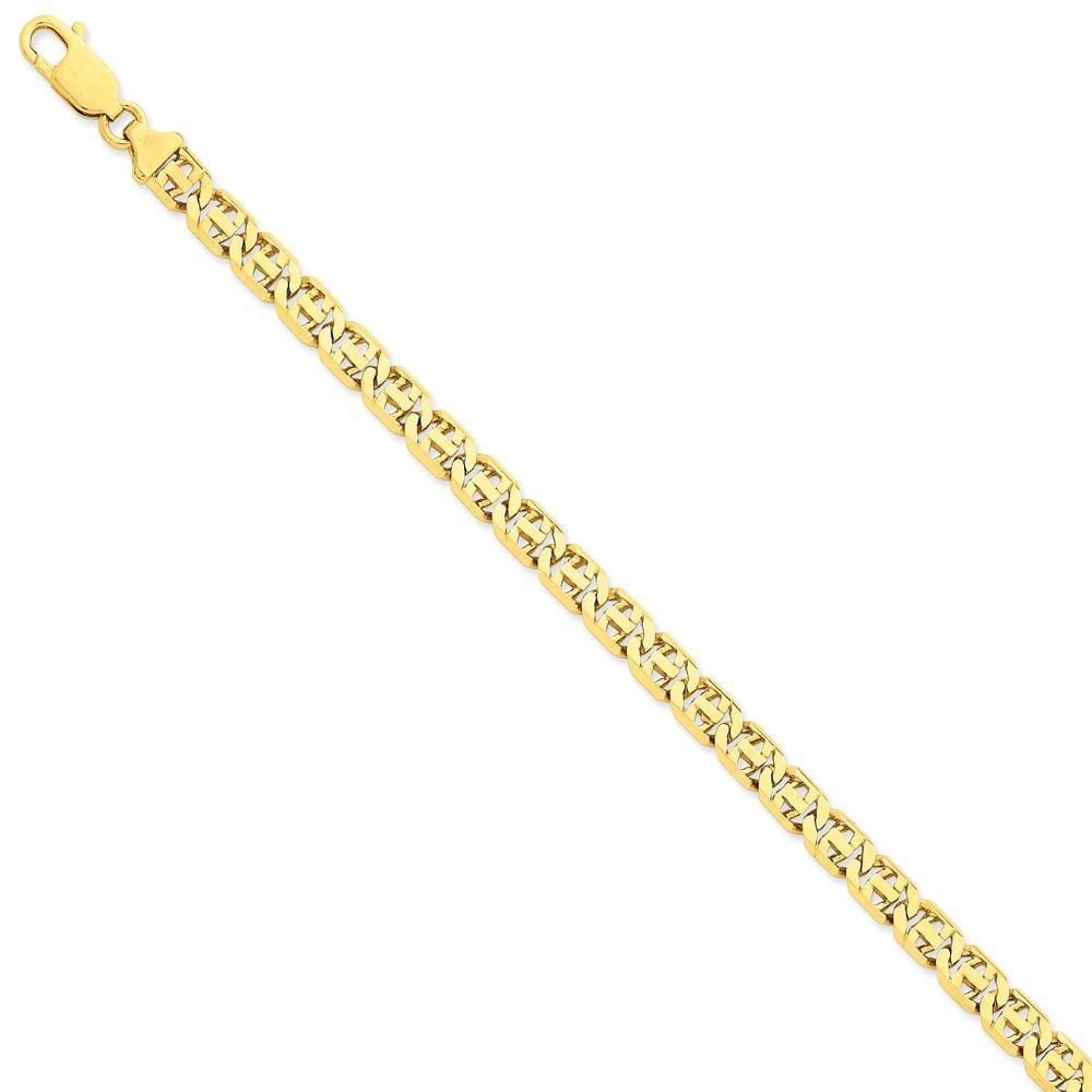 14k Yellow Gold Solid 7.00mm Fancy Link Chain
