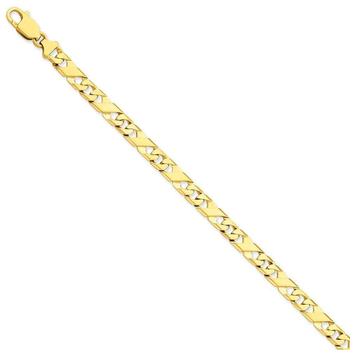 14k Yellow Gold Solid 7.00mm Fancy Link Chain