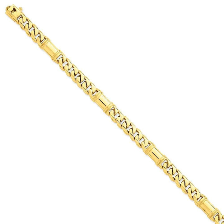 14k Yellow Gold Solid 7.50mm Fancy Link Chain