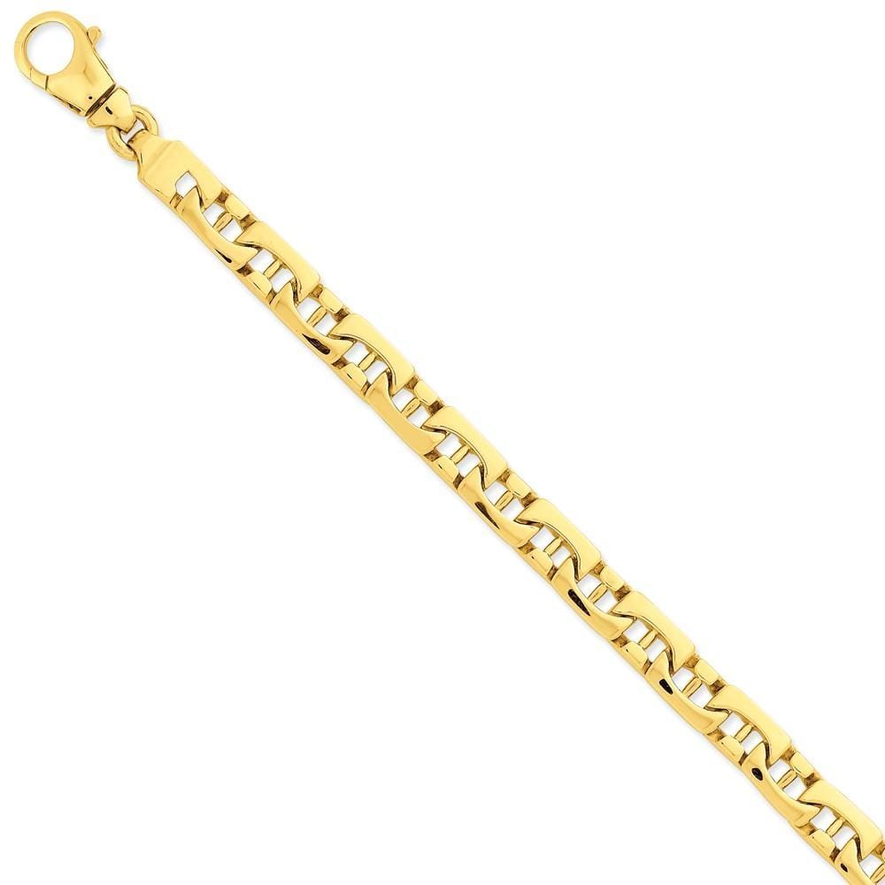 14k Yellow Gold Solid 8.50mm Fancy Link Chain